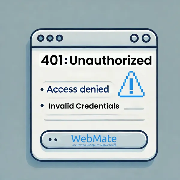 Ошибка 401 status code unauthorized